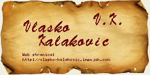 Vlaško Kalaković vizit kartica